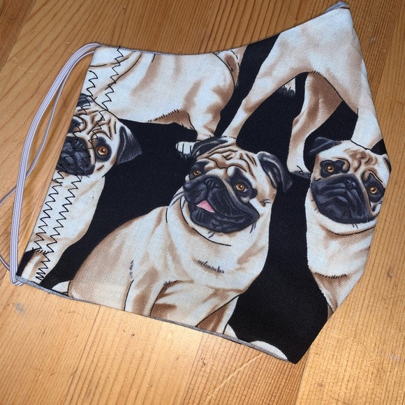 Handmade Face Mask - Pug Life - Dog - Dogs - Picture 2 of 3